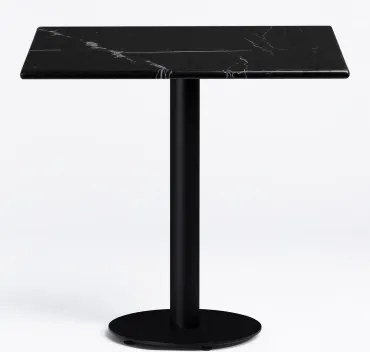 Kwadratowy Stolik Barowy Z Marmuru Rocher Marmur Nero Marquina & ~60 Cm - Sklum