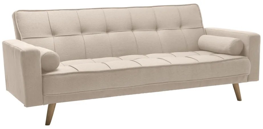 Beżowa rozkładana sofa NESTOR VELVET