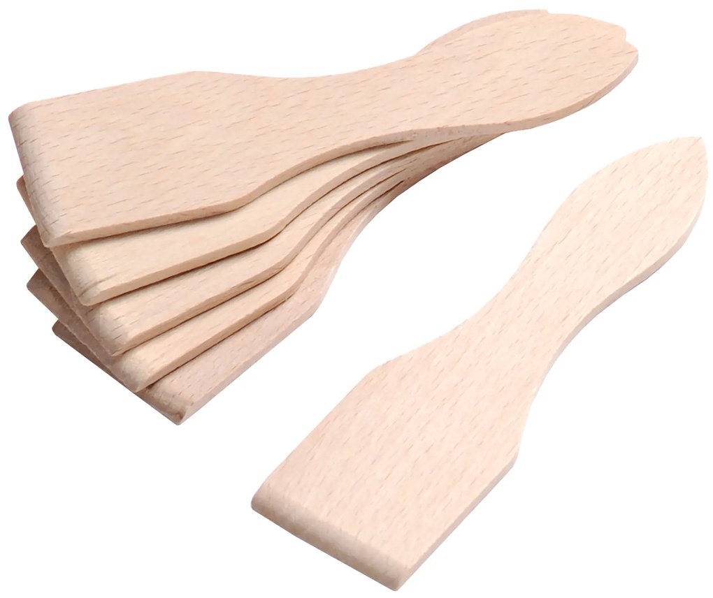 Łopatka do raclette, 8 szpatułek z drewna bukowego, 13 cm, Kesper