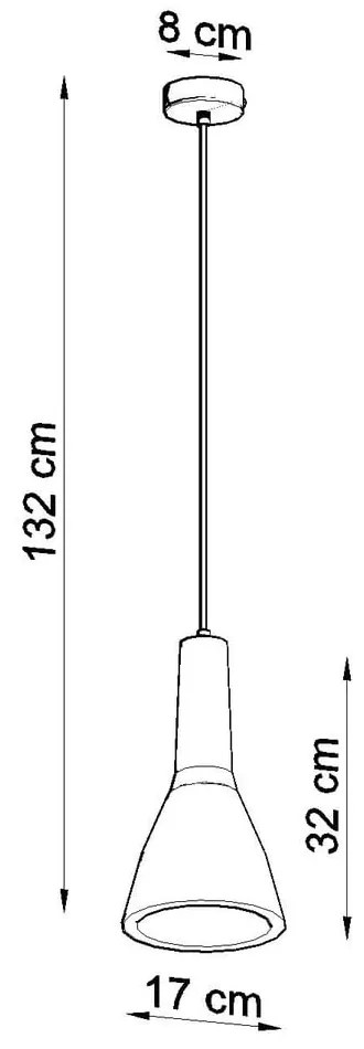Jasnoszara lampa wisząca z betonowym kloszem ø 17 cm Mattia – Sollux