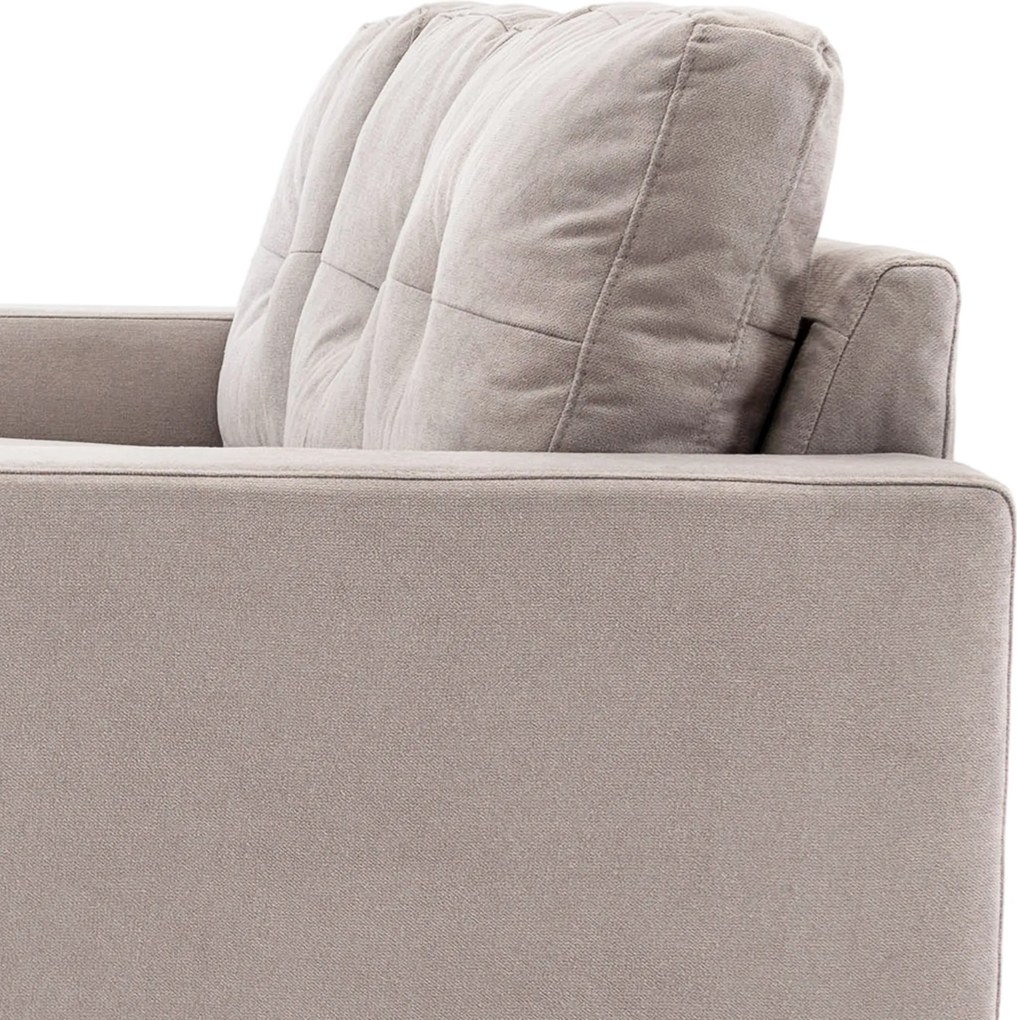 HOMCOM Sofa narożna 3-osobowa, w wyglądzie lnu, Chaiselongue odwracalne, 193x136x85 cm, Jasnoszary | Aosom PL