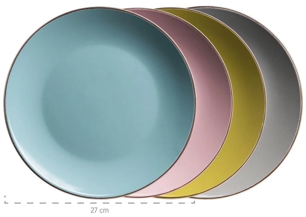 Mäser 16-częściowy zestaw jadalny Metallic RIM Pastel