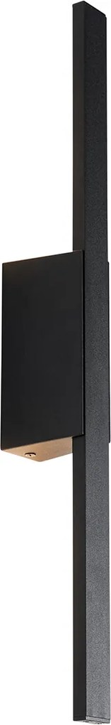 Nowoczesna lampa ścienna zewnętrzna czarna w komplecie z LED IP54 - Jamal