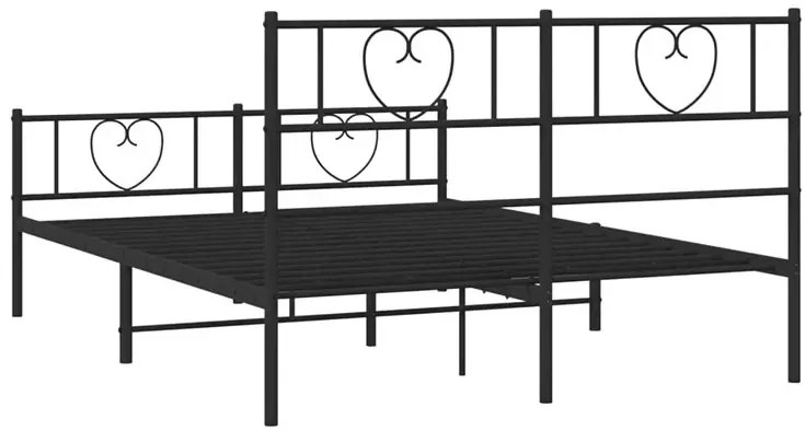 Czarne metalowe łóżko rustykalne 120x200cm - Veligo