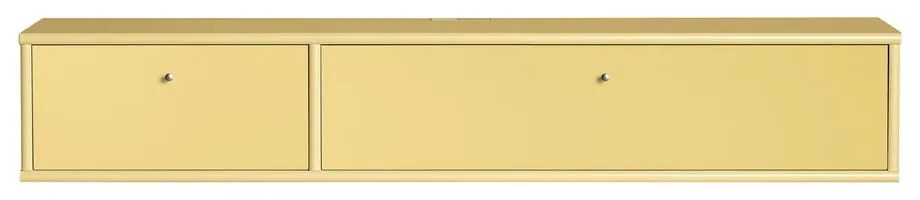 Jasnożółta szafka pod TV 136x22 cm Mistral – Hammel Furniture