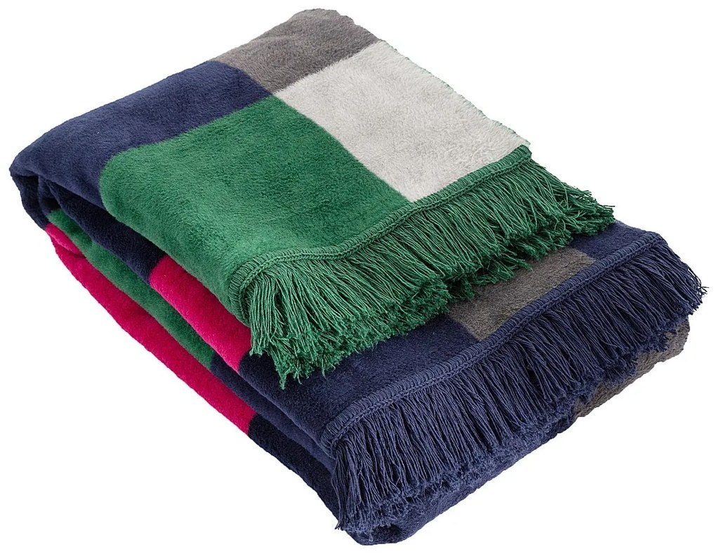 Koc Cosy Home 150x200cm Leaf&Fuchsia