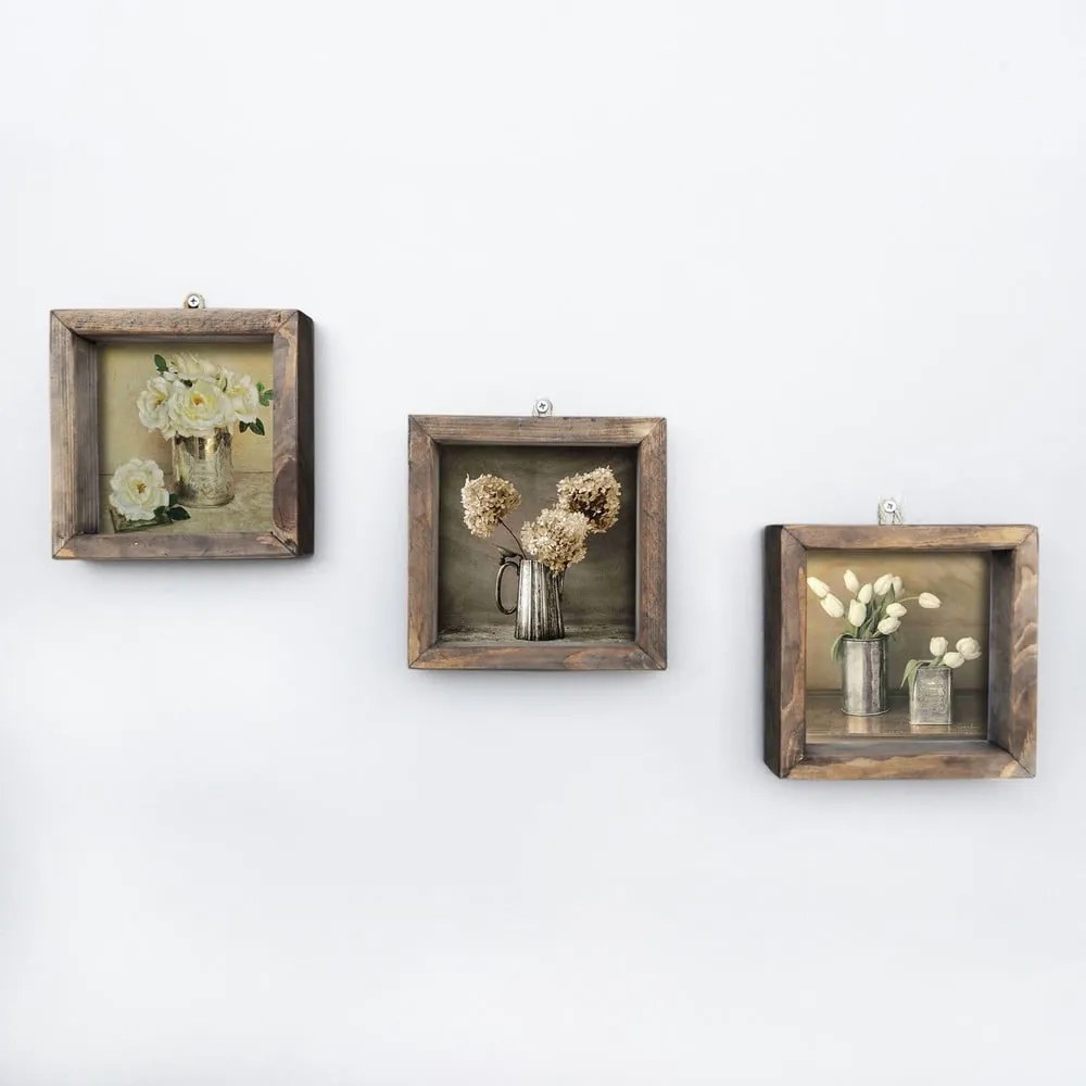 Obrazy zestaw 3 szt. 15x15 cm – Wallity