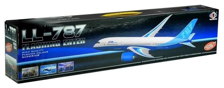 Samolot pasażerski biały friction podstawka 65 cm