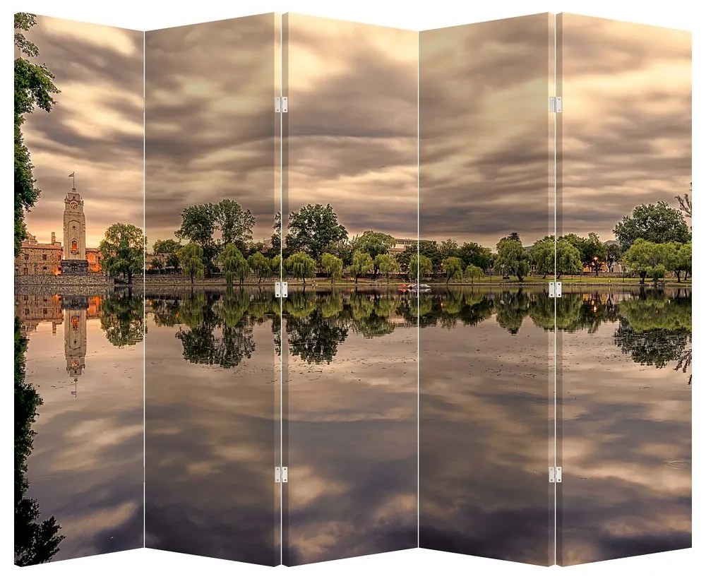 Parawan - Jezioro i drzewo (210x170 cm)