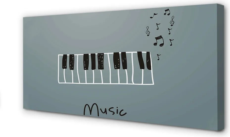 Obraz na płótnie Nuty Na Klawiszach Fortepianu