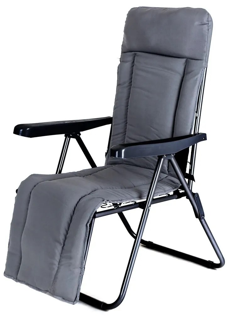 Happy Green Składane krzesło ogrodowe Manilla 74 x 57 x 106 cm, szary