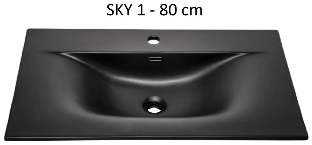 Szafka pod umywalkę TALIA CASELLA 2S 80cm dąb casella/czarny mat COMAD