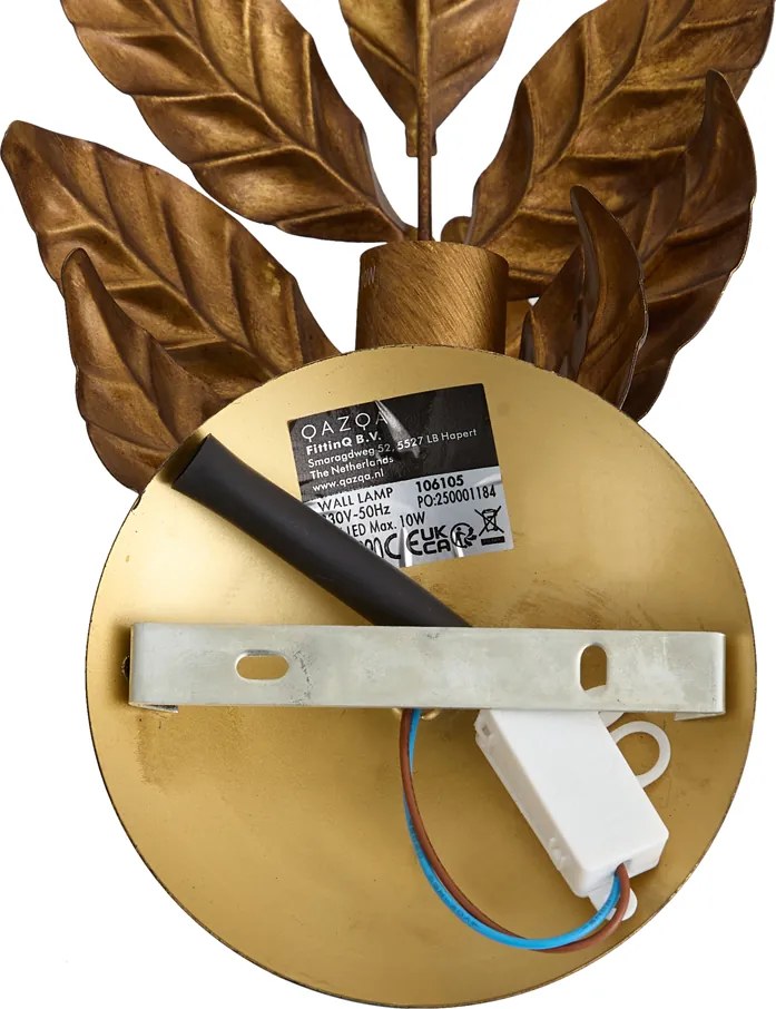 Lampa ścienna w stylu vintage antyczne złoto - Linden