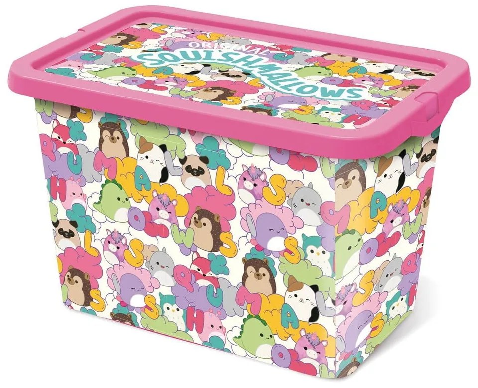 Plastikowy pojemnik dziecięcy 29x19x18 cm Stor – SQUISHMALLOWS