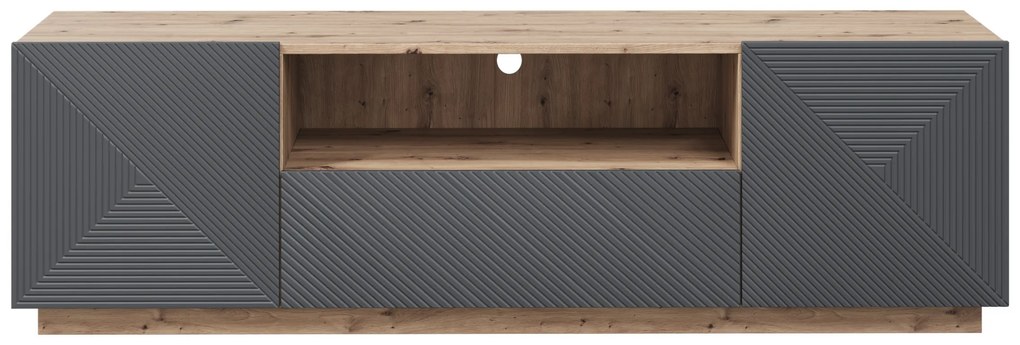 Szafka RTV z szufladą Asha 167 cm - artisan / rivier stone mat