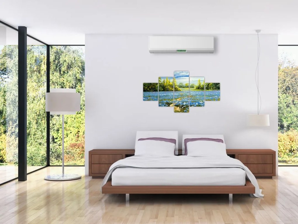 Obraz - Ścieżka w polu, obraz olejny (125x70 cm)