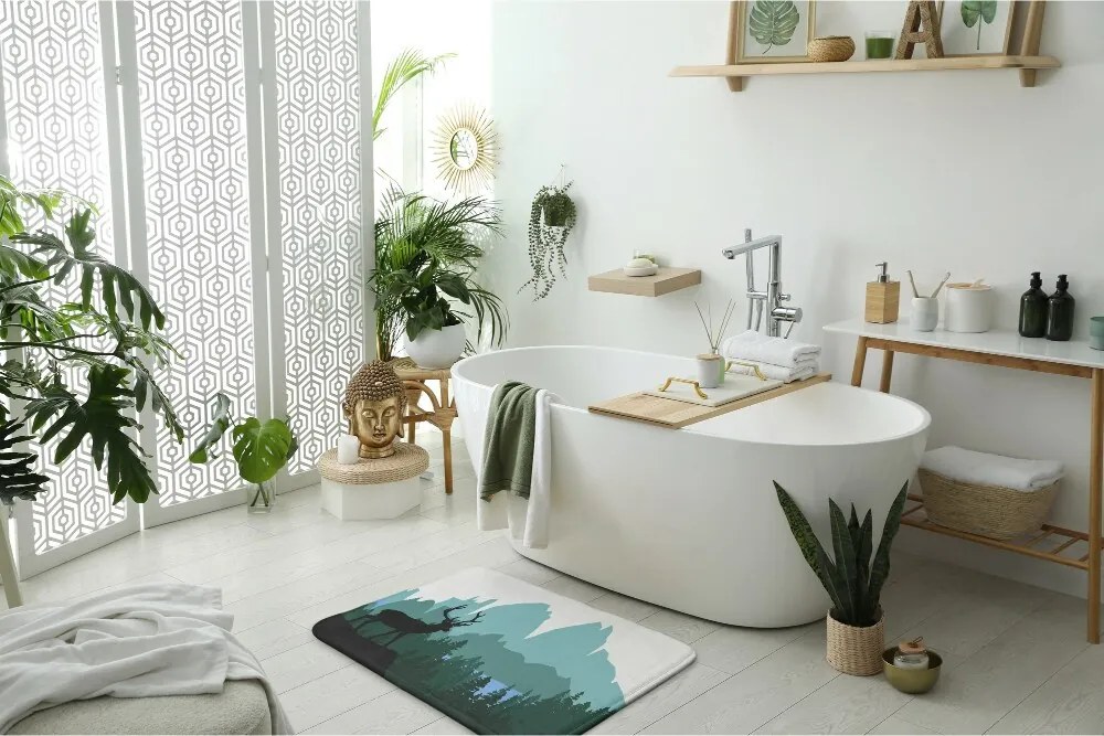 Dywanik łazienkowy antypoślizgowy Dywanik łazienkowy antypoślizgowy Las Jeleń