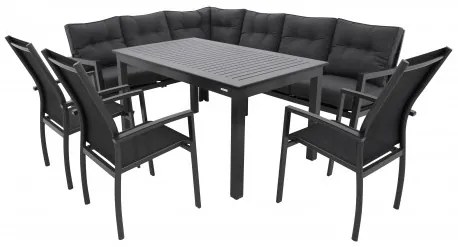 EXPERT LOUNGE - aluminiowy zestaw ogrodowy 3+1+1