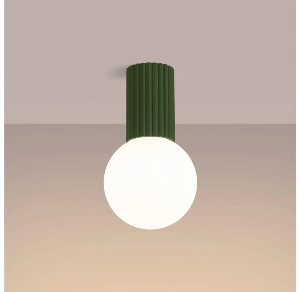 Sollux SL.1723 - Plafon łazienkowy HALO 1xG9/8W/230V IP44 zielony