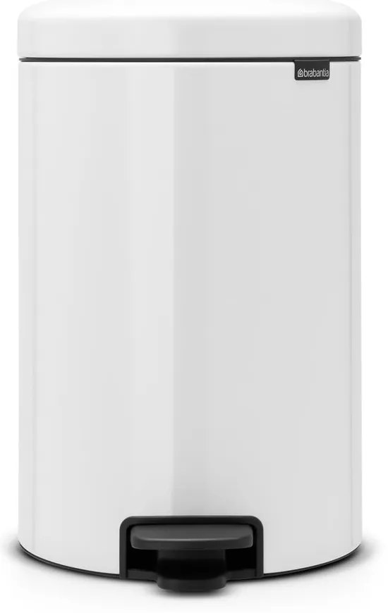 Biały stalowy kosz na śmieci z pedałem 20 l NewIcon – Brabantia