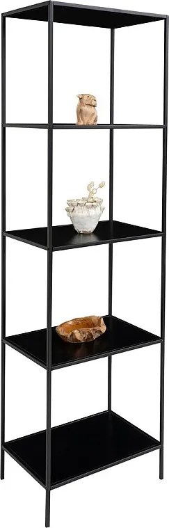 Regał Życie, Czarny, 36x51x170 cm, Kendra Home