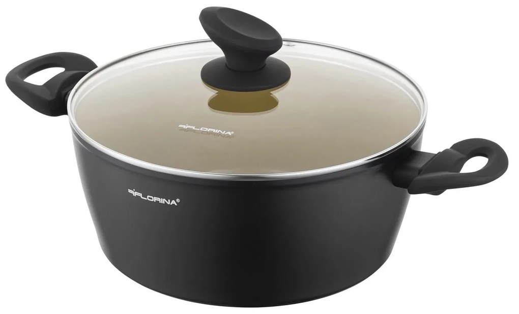 Florina Aluminiowy garnek z pokrywką AmVegan byMateusz Gessler, 24 cm, 3,6 l, śred. 24 cm