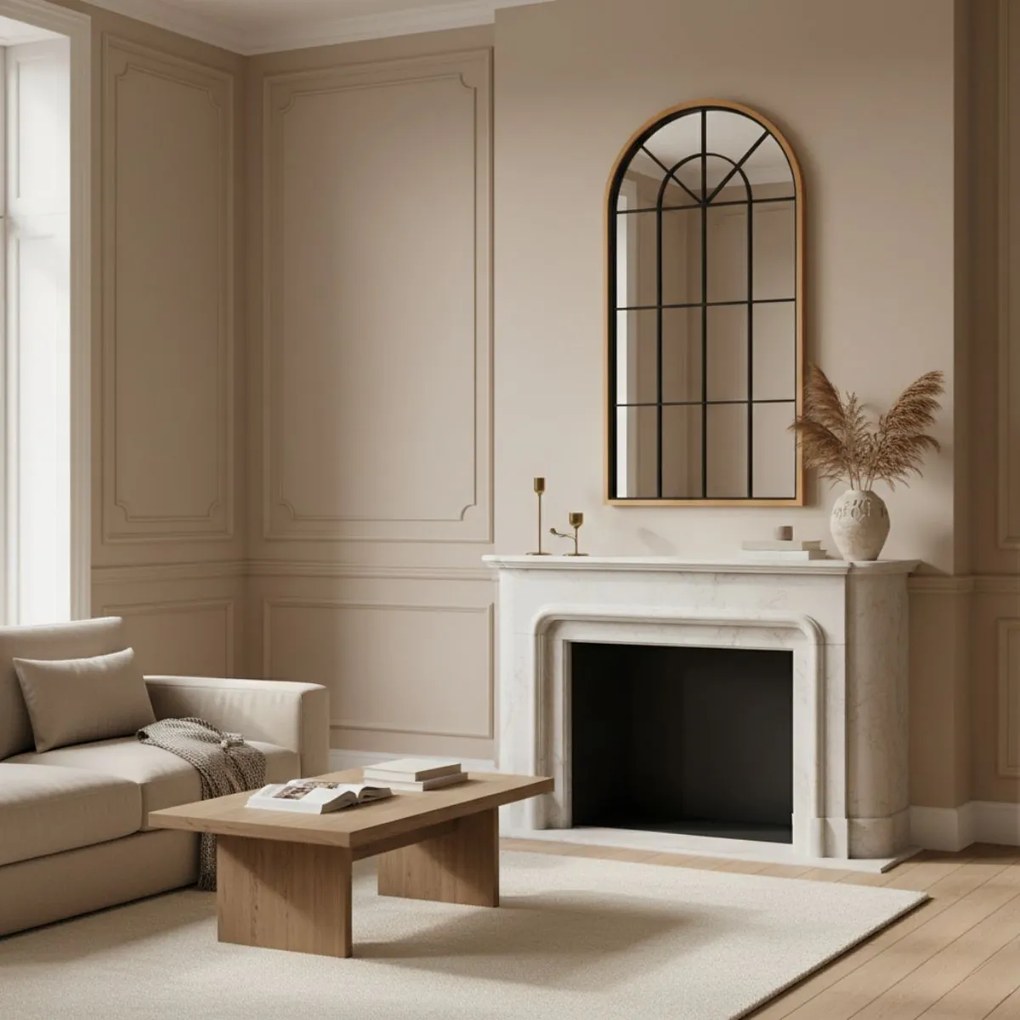 Duże, dekoracyjne lustro wiszące ARCUS, 110 x 56 cm