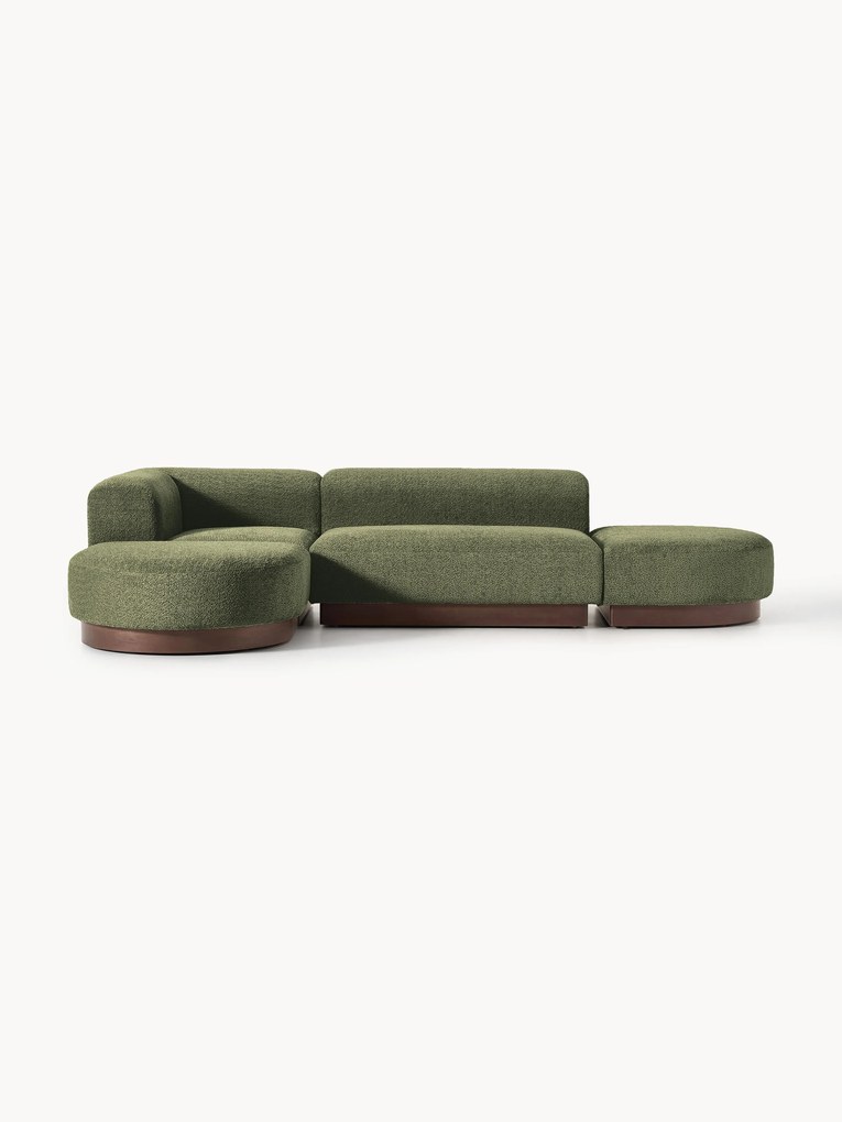 Narożna sofa modułowa Teddy-Bouclé Natalie