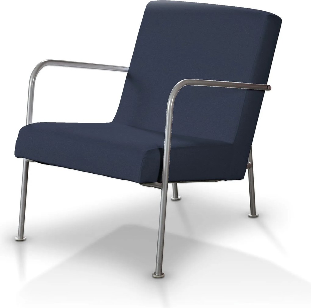 Pokrowiec na fotel Ikea PS kolor granatowy tkanina welwetowa