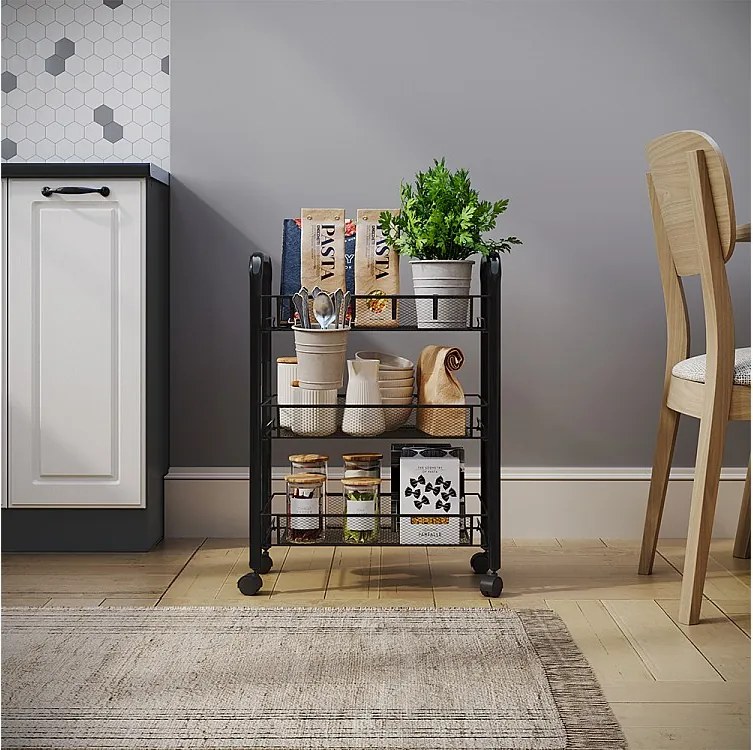 Kontener na kółkach czarny 45x27x64 tarro