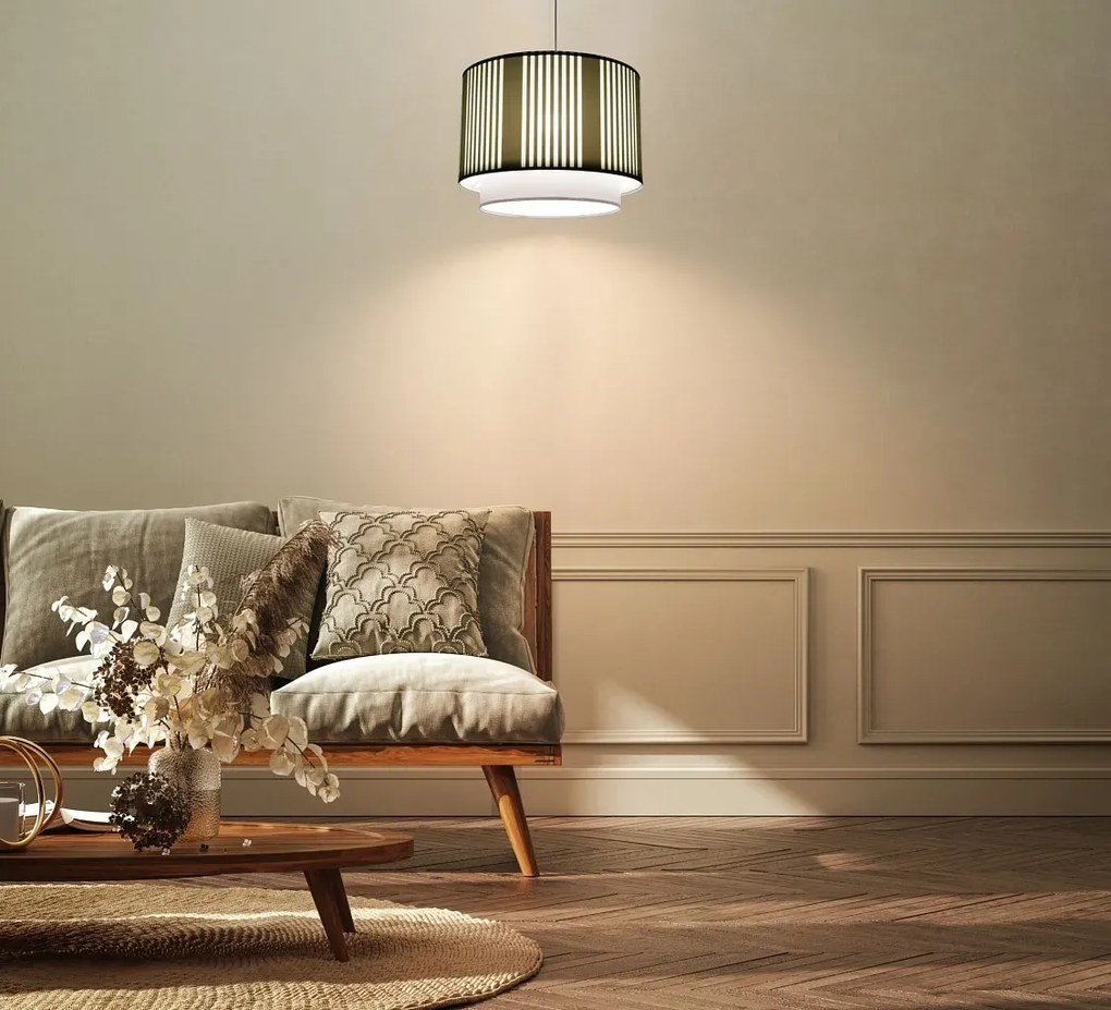 Lampa wisząca DUO LAMI LINE 60 zielona/kremowa BPS KONCEPT