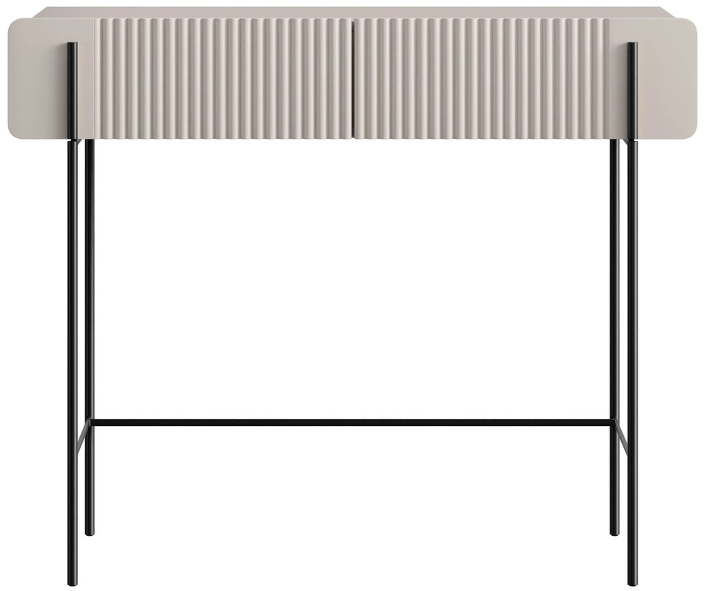 Toaletka Malmi 100 cm z szufladami - kaszmir / czarne nóżki