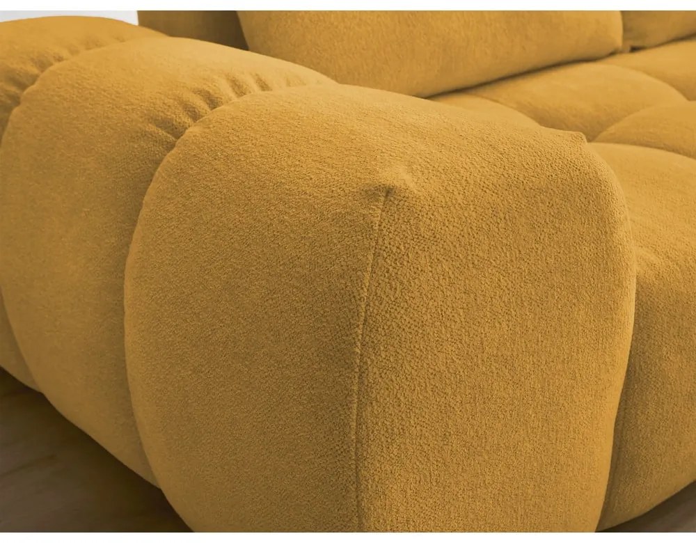 Musztardowa sofa z tkaniny szenilowej 278 cm Everest – Bobochic Paris