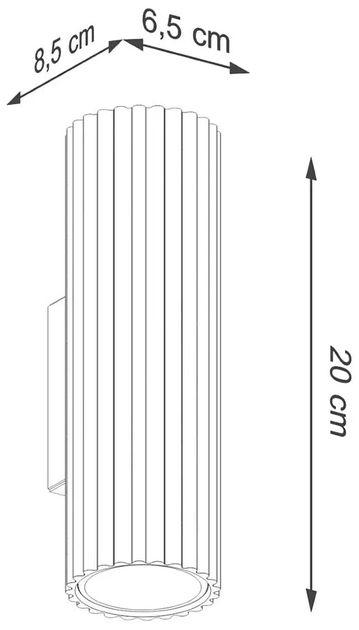 Złoty nowoczesny kinkiet ścienny - D288-Avium