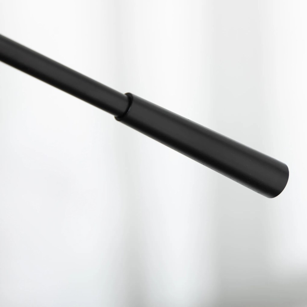 HOMCOM Lampa Podłogowa Styl Przemysłowy Regulowana Wysokość Przełącznik Podłogowy Czarna 30x30x131cm | Aosom PL