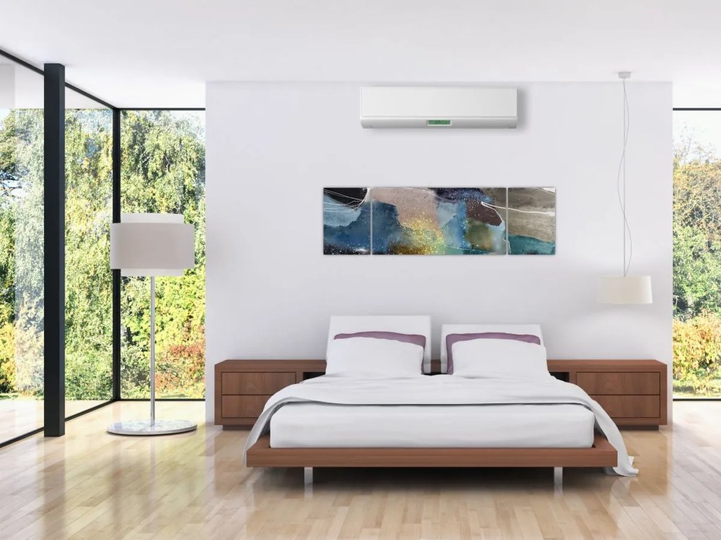 Obraz - Akwarelowa abstrakcja (170x50 cm)
