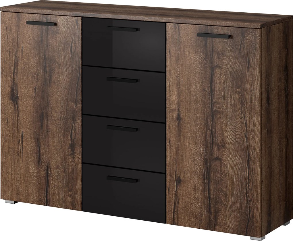 Komoda COSMICO 132 cm do Salonu Sypialni Odcienie brązu