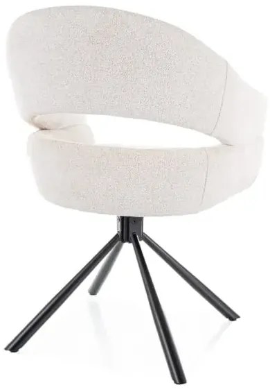 Krzesło z podłokietnikami BORGO jasny beż obrotowe SIGNAL