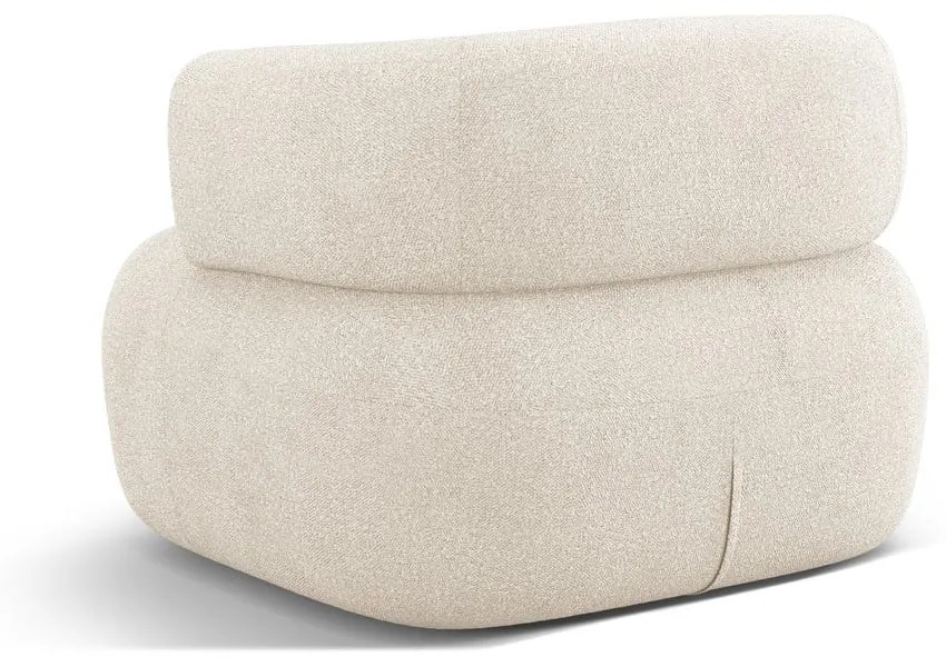 Beżowy fotel z materiału bouclé Jenny – Micadoni Home