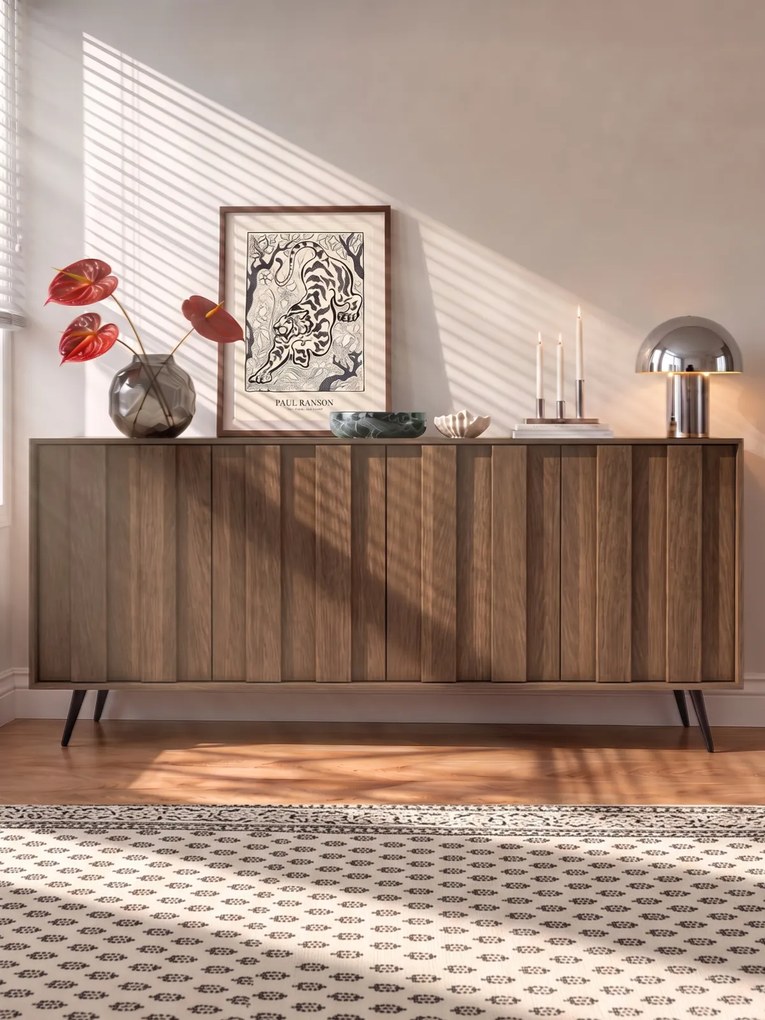Komoda Flaro 183 cm z oświetleniem - dąb dunin