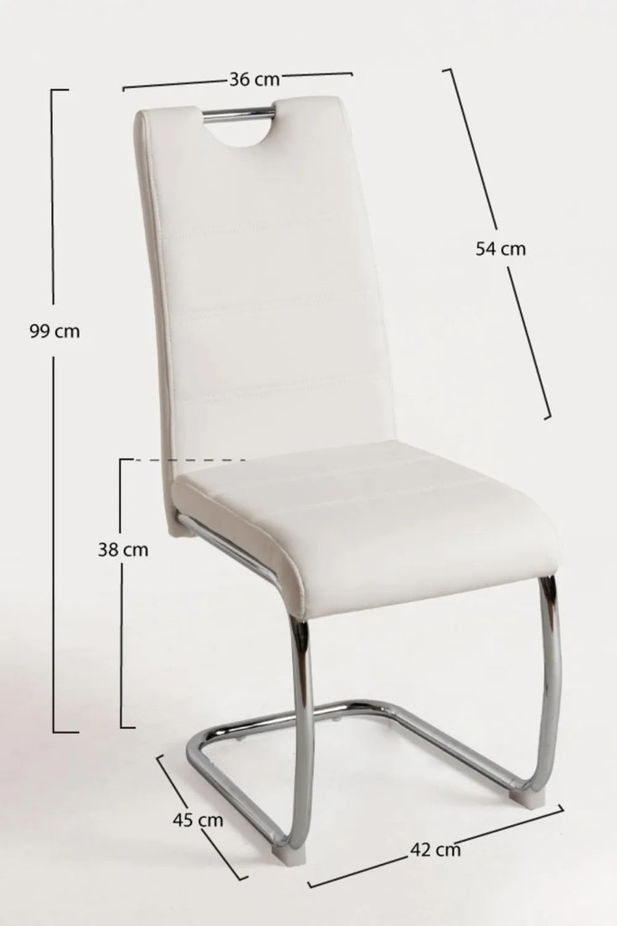 Zestaw 4 Krzese Hallen Ekoskóra