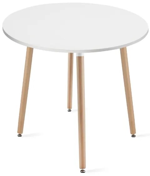 Zestaw do jadalni 1+4, stół KAMI 80x80 biały + krzesło BALI MARK czarne