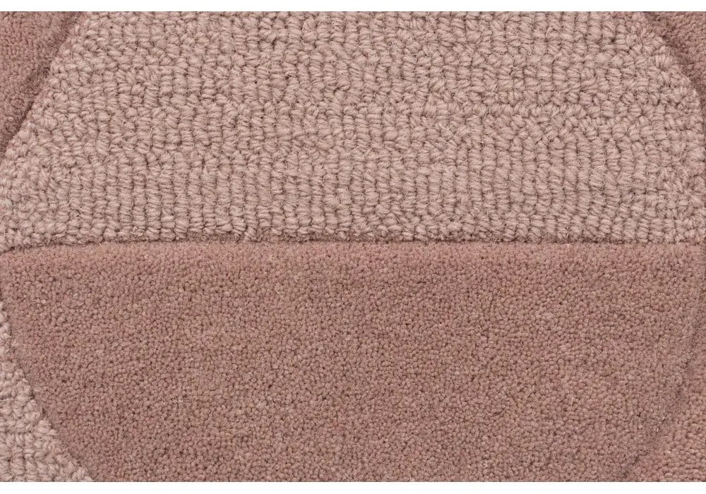 Różowy wełniany dywan Flair Rugs Gigi, 160x230 cm