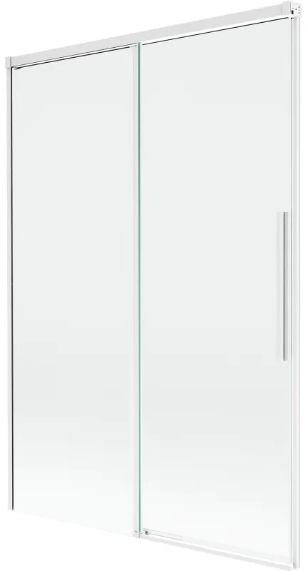 Mexen Rox parawan nawannowy 2-skrzydłowy rozsuwany 120 x 150 cm, transparent, biały - 8C9-120-001-20-00