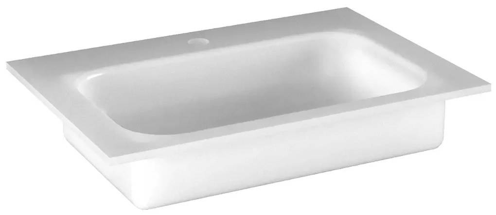 Umywalka wpuszczana szklana NEO 60 cm matowa KROFAM