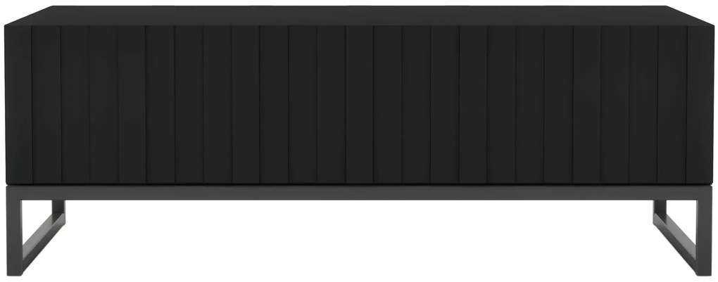 Czarny ryflowany stolik kawowy K0-A48