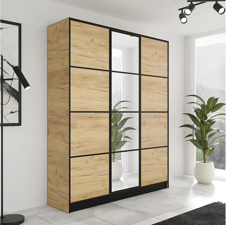 Szafa EDEN 3D M2 Dąb Craft Złoty