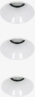 Pack 3 Wpuszczanych Downlightów Led Bezramkowych Trimless, Okrągłych Ø3,6 Cm, Wykonanych Z Aluminium Orelva Biała Ciepła 2700 K & Biała & 3 W & 38º -