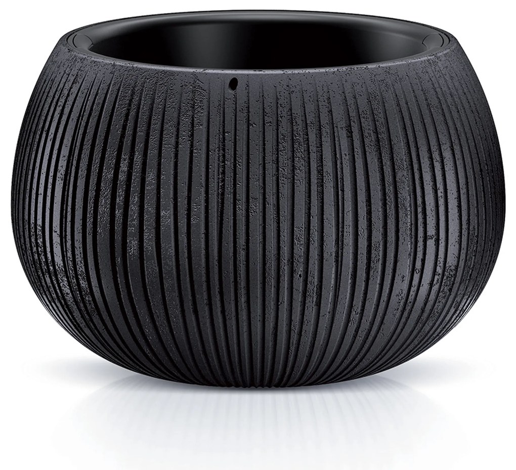 Donica ogrodowa Beton Bowl 37 cm czarny PROSPERPLAST