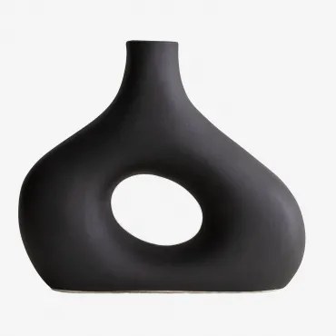 Wazon Ceramiczny Sabel Czarny Matowy - Sklum